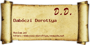 Dabóczi Dorottya névjegykártya