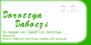 dorottya daboczi business card